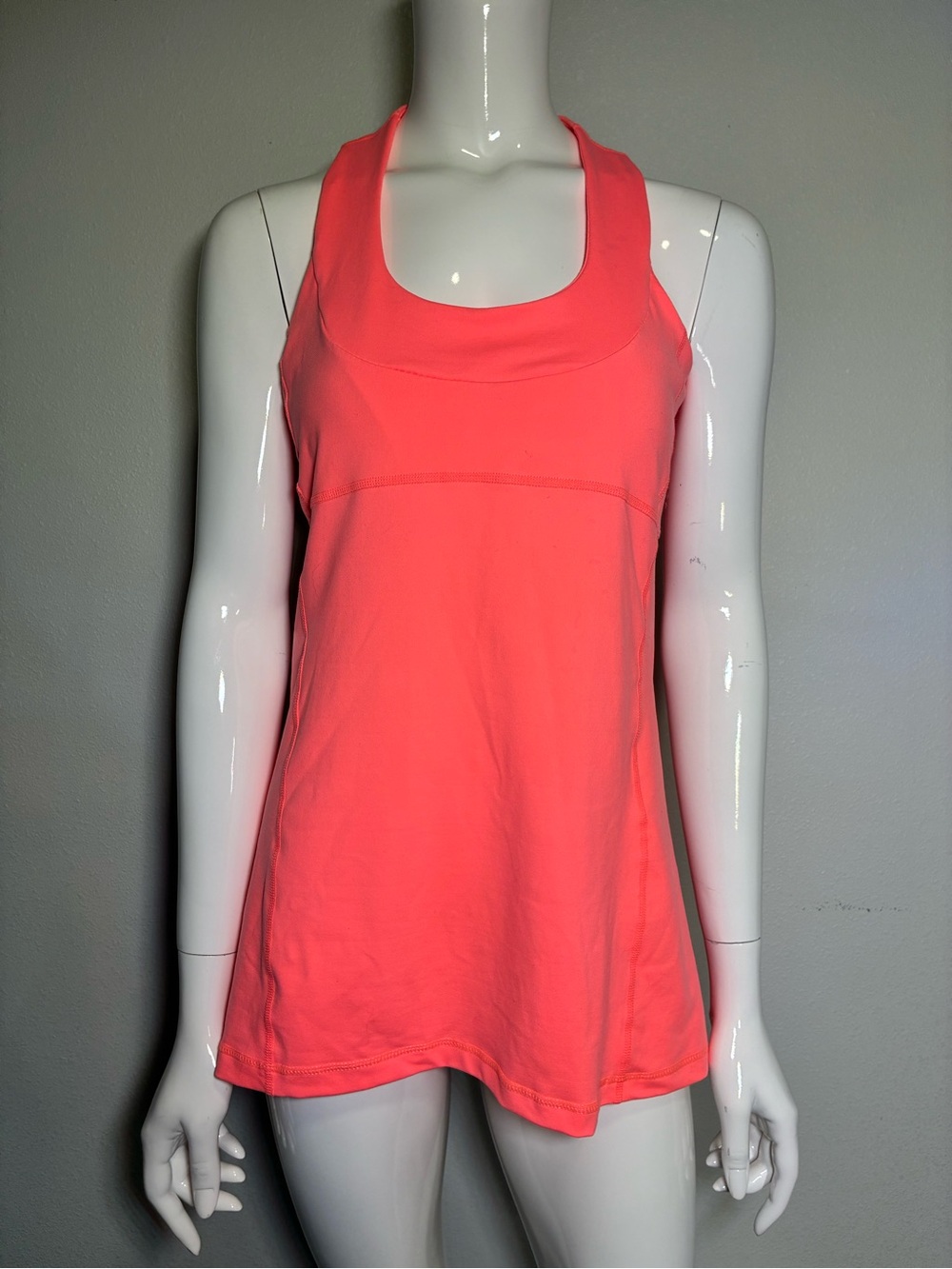 Lululemon athletica Neon Coral Scoop Neck Tank